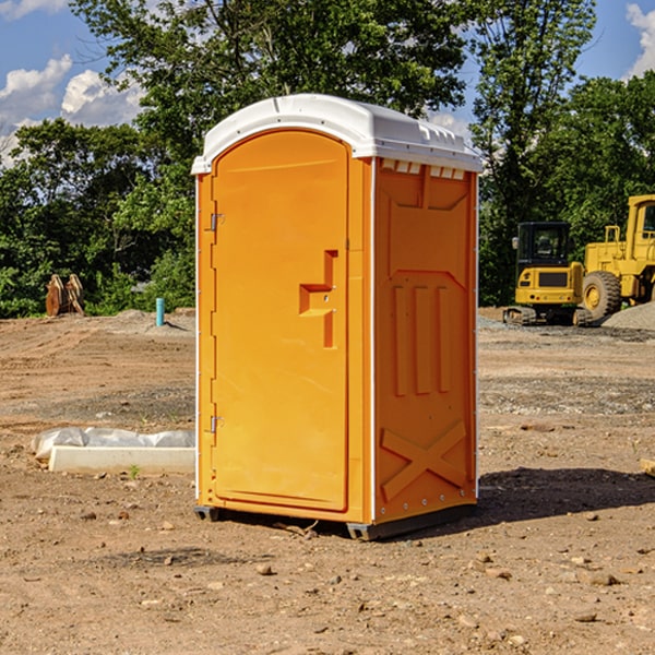 how often are the portable restrooms cleaned and serviced during a rental period in Winters California